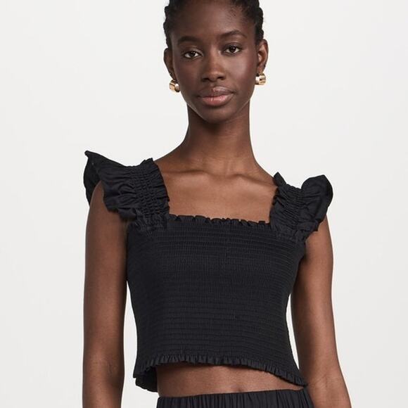 OPT One Pretty Time Crop Top Ruffled Large Pink NWT - Picture 5 of 6